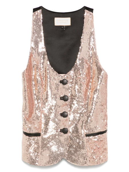  Mitiliane Couture Sequined Waistcoat - Gold 