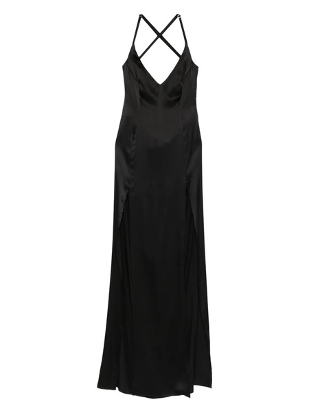  Mitiliane Couture Split Silk Maxi Dress - Black 