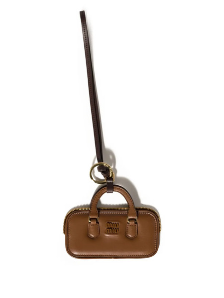  Miu Miu Arcadie Keyring - Brown 