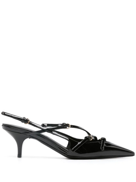  Miu Miu Buckle-embellished Slingback Pumps - Black 