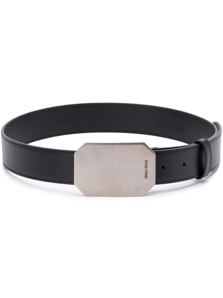  Miu Miu Buckle-fastening Leather Belt - Black 