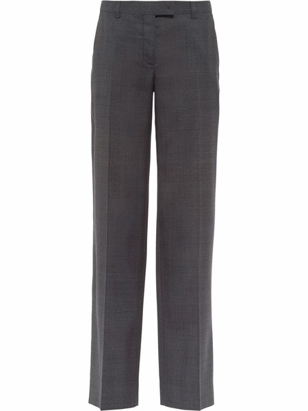  Miu Miu Check-wool Trousers - Grey 