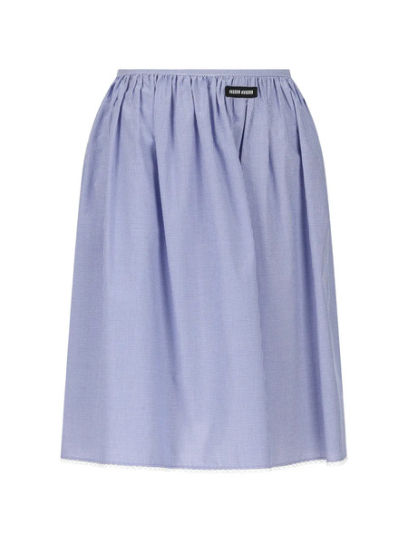  Miu Miu Cotton Midi Skirt - Blue 