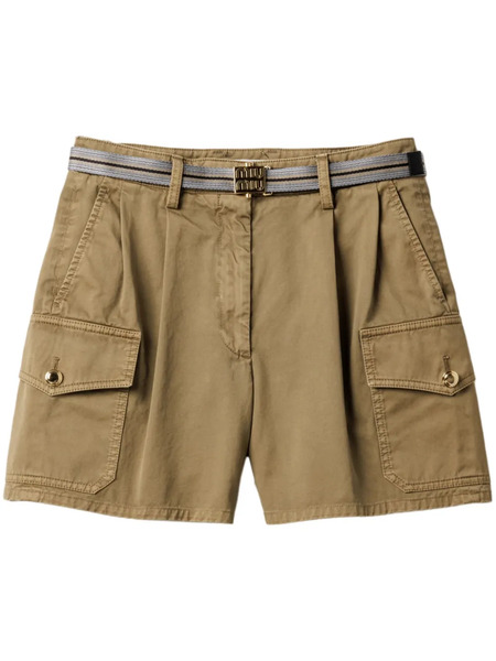  Miu Miu Cotton Shorts - Green 