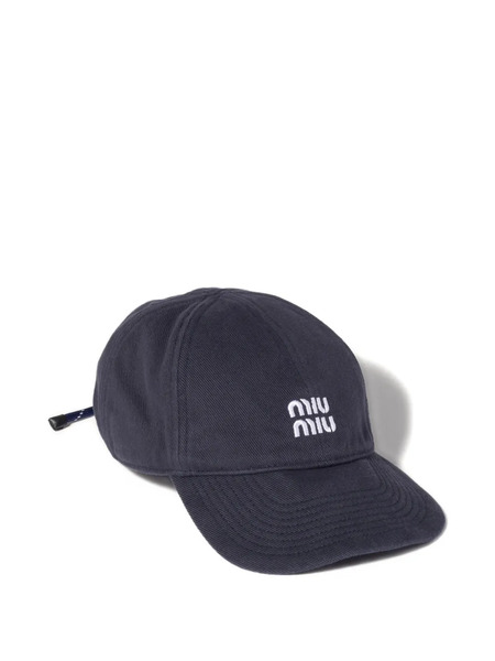  Miu Miu Denim Baseball Cap - Blue 