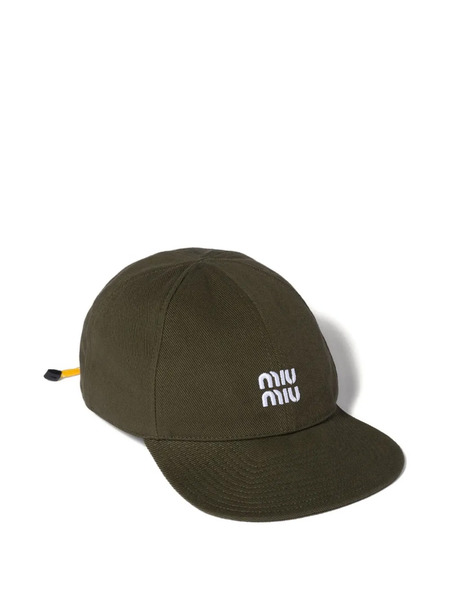  Miu Miu Denim Baseball Cap - Green 