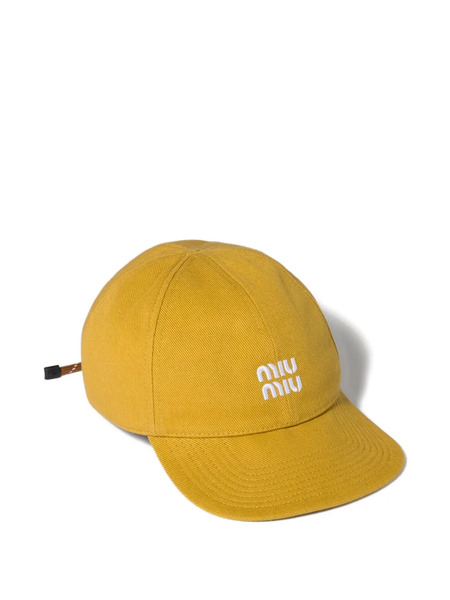  Miu Miu Denim Baseball Cap - Yellow 