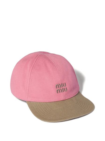 Miu Miu Drill Baseball Cap - Pink 