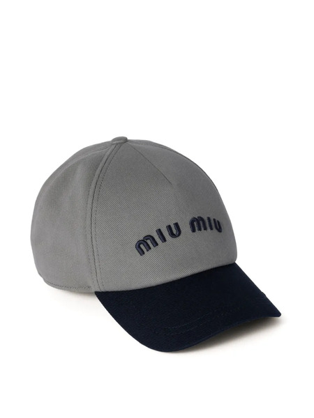  Miu Miu Drill Cap - Grey 