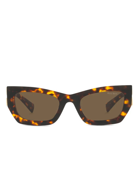  Miu Miu Eyewear Angular Tortoiseshell Sunglasses - Brown 