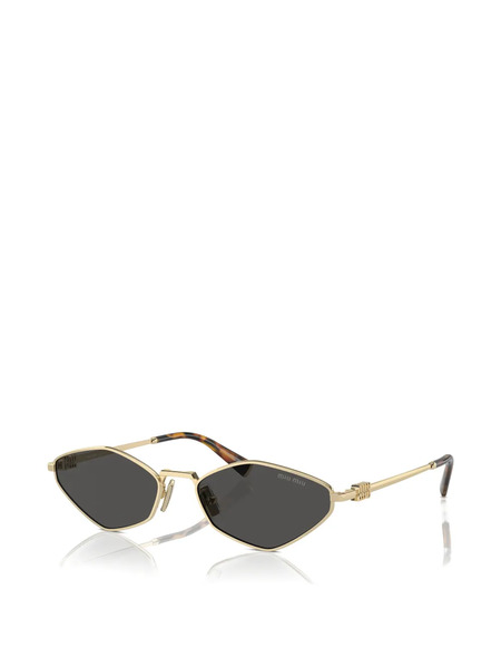  Miu Miu Eyewear Geometric-frame Sunglasses - Gold 
