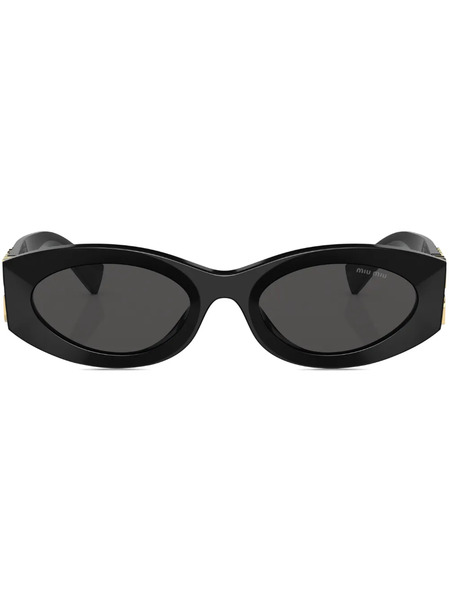  Miu Miu Eyewear Glimpse Oval-frame Sunglasses - Black 