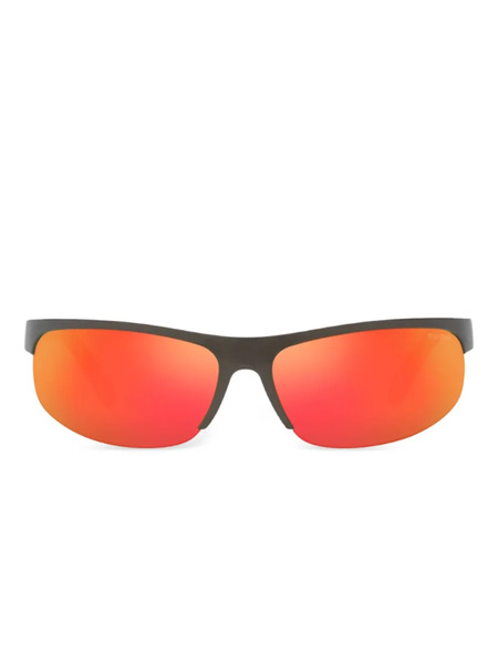  Miu Miu Eyewear Logo-lettering Sunglasses - Black 