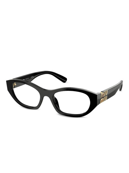  Miu Miu Eyewear Logo-plaque Glasses - Black 