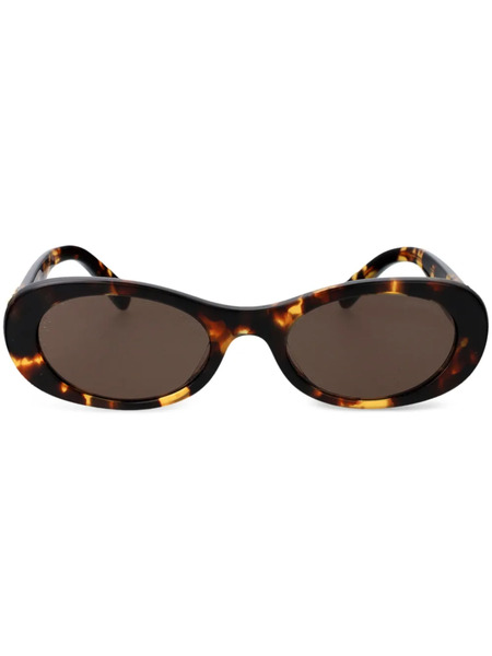  Miu Miu Eyewear Oval-frame Sunglasses - Brown 