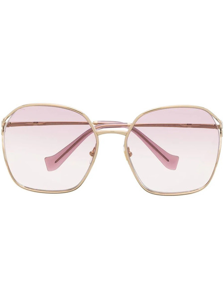  Miu Miu Eyewear Oversize Square-frame Sunglasses - Gold 