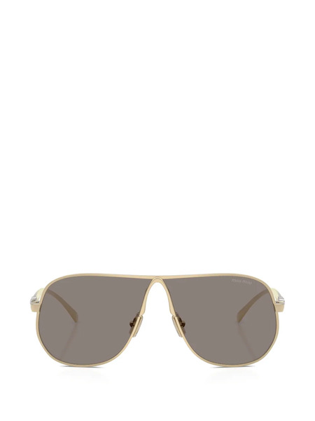  Miu Miu Eyewear Pilot-frame Sunglasses - Gold 