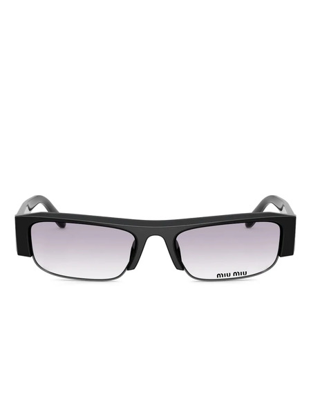  Miu Miu Eyewear Rectangle-frame Sunglasses - Black 