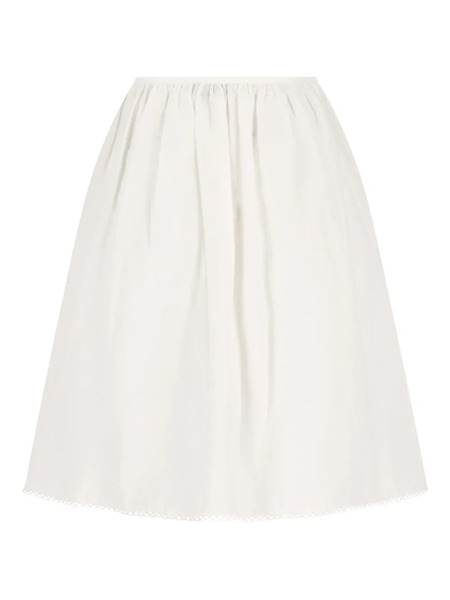  Miu Miu Flap-pocket Midi Skirt - White 