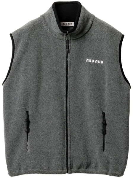  Miu Miu Fleece Sweatshirt - Grey 