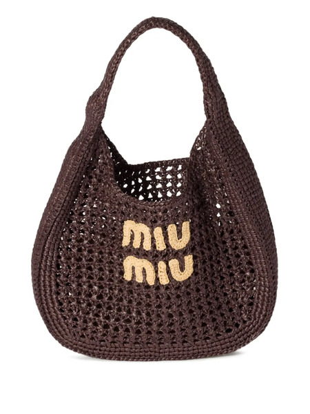  Miu Miu Interwoven Tote Bag - Brown 