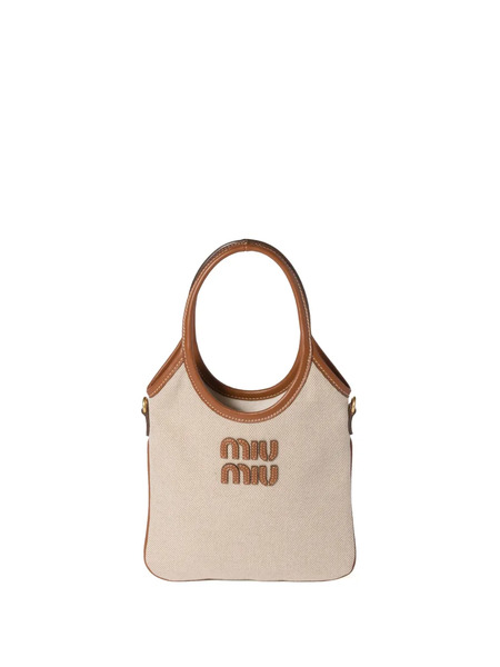  Miu Miu Ivy Tote Bag - Neutrals 
