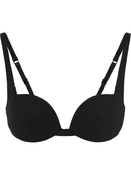  Miu Miu Jersey Logo Balconette Bra - Black 