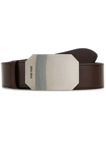  Miu Miu Leather Belt - Brown 