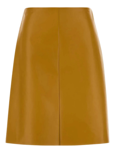  Miu Miu Leather Mini Skirt - Yellow 