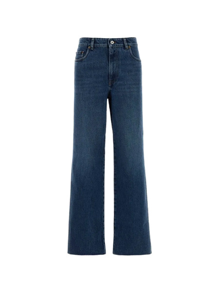  Miu Miu Logo-detail Jeans - Blue 