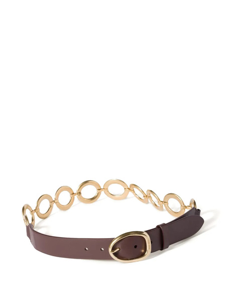  Miu Miu Logo-engraved Belt - Brown 