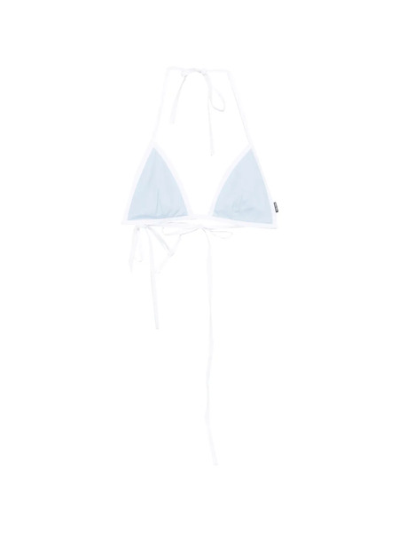  Miu Miu Logo-patch Bikini Top - Blue 