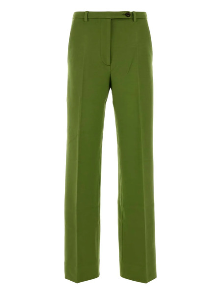  Miu Miu Logo-patch Trousers - Green 