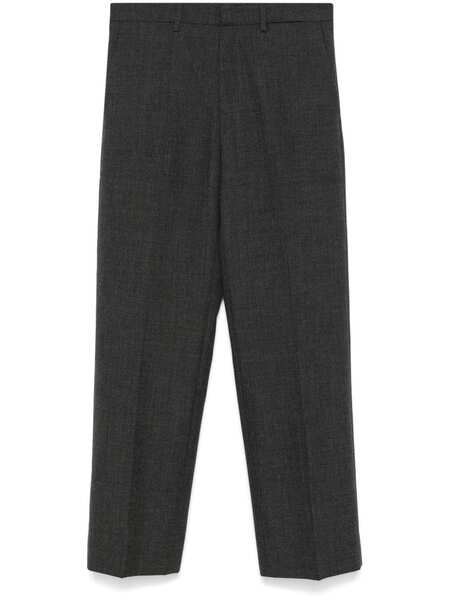  Miu Miu Logo-patch Trousers - Grey 