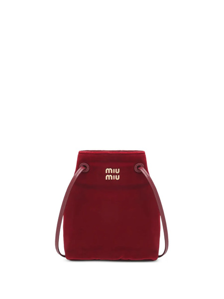  Miu Miu Logo Velvet Mini Bag - Red 
