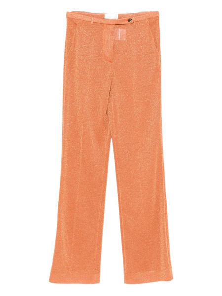  Miu Miu Lurex Pressed-crease Trousers - Orange 