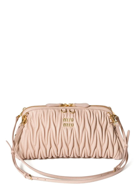  Miu Miu Matelassé Leather Clutch Bag - Pink 