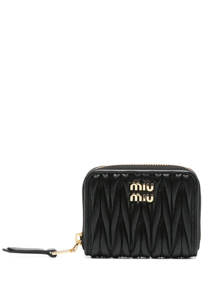  Miu Miu Matelassé Leather Wallet - Black 