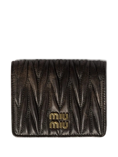  Miu Miu Matelassé Leather Wallet - Brown 