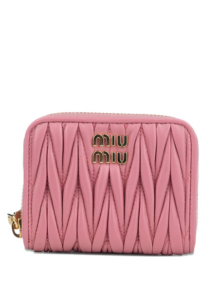 Miu Miu Matelassé Zip-around Wallet - Pink 