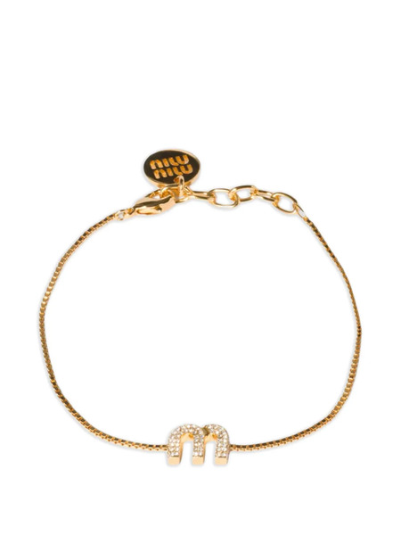  Miu Miu Metallic Charm Bracelet - Gold 