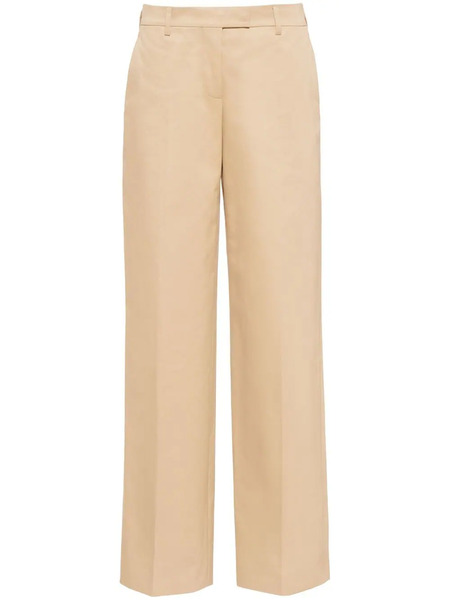  Miu Miu Mid-rise Straight Leg Chino Trousers - Neutrals 