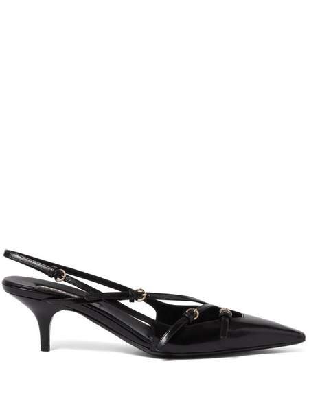  Miu Miu 55mm Buckle-embellished Slingblack Pumps 