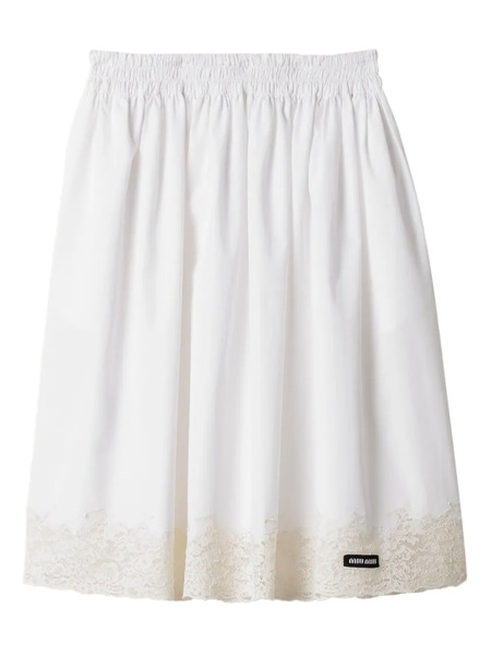  Miu Miu Poplin Skirt - White 