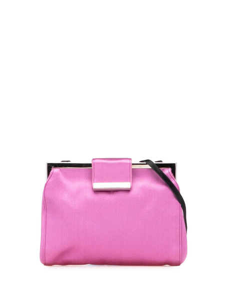  Miu Miu Pre-owned 1993-2000 Satin Clasp Clutch On Strap Shoulder Bag - Pink 
