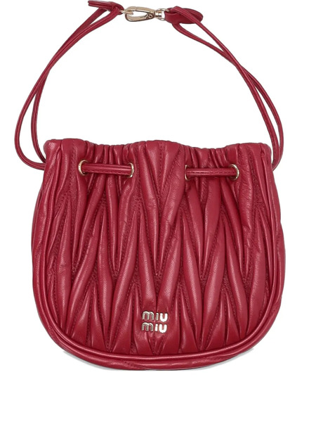  Miu Miu Quilted Leather Mini Bag - Red 