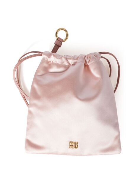  Miu Miu Satin Makeup Bag - Pink 