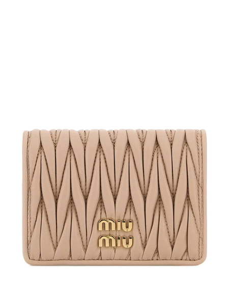  Miu Miu Small Matelassé Leather Wallet - Pink 