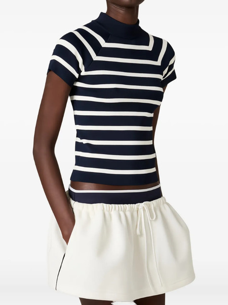  Miu Miu Striped Short-sleeve T-shirt - Blue 