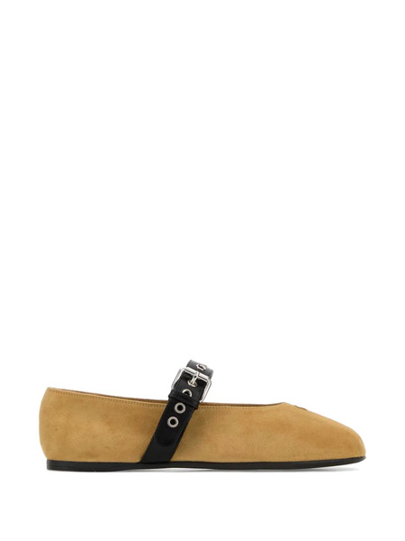  Miu Miu Suede Ballerinas - Neutrals 